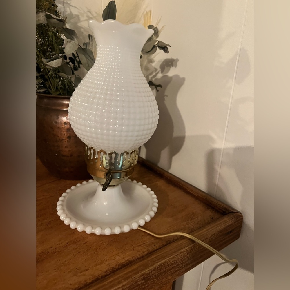 Vintage Milk Glass Lamp